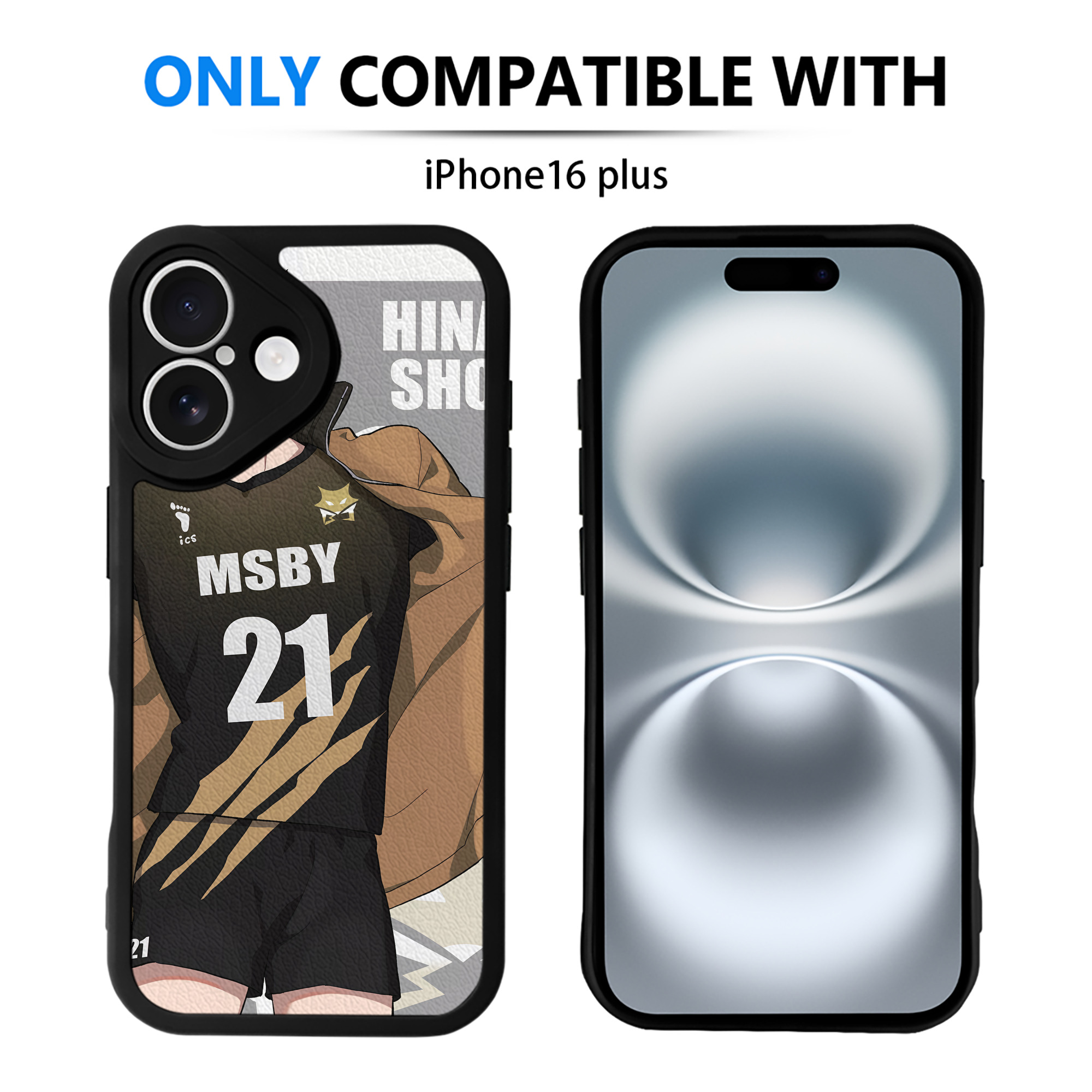 （画像用） ハイキュー!! Haikyu!! 【iPhone 16シリーズ対応】シリコンスマホケース（レザー調） 材質：シリコン